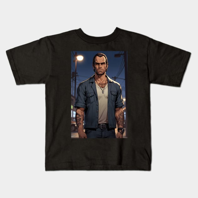 GTA Trevor Philips Kids T-Shirt by YourStyleB